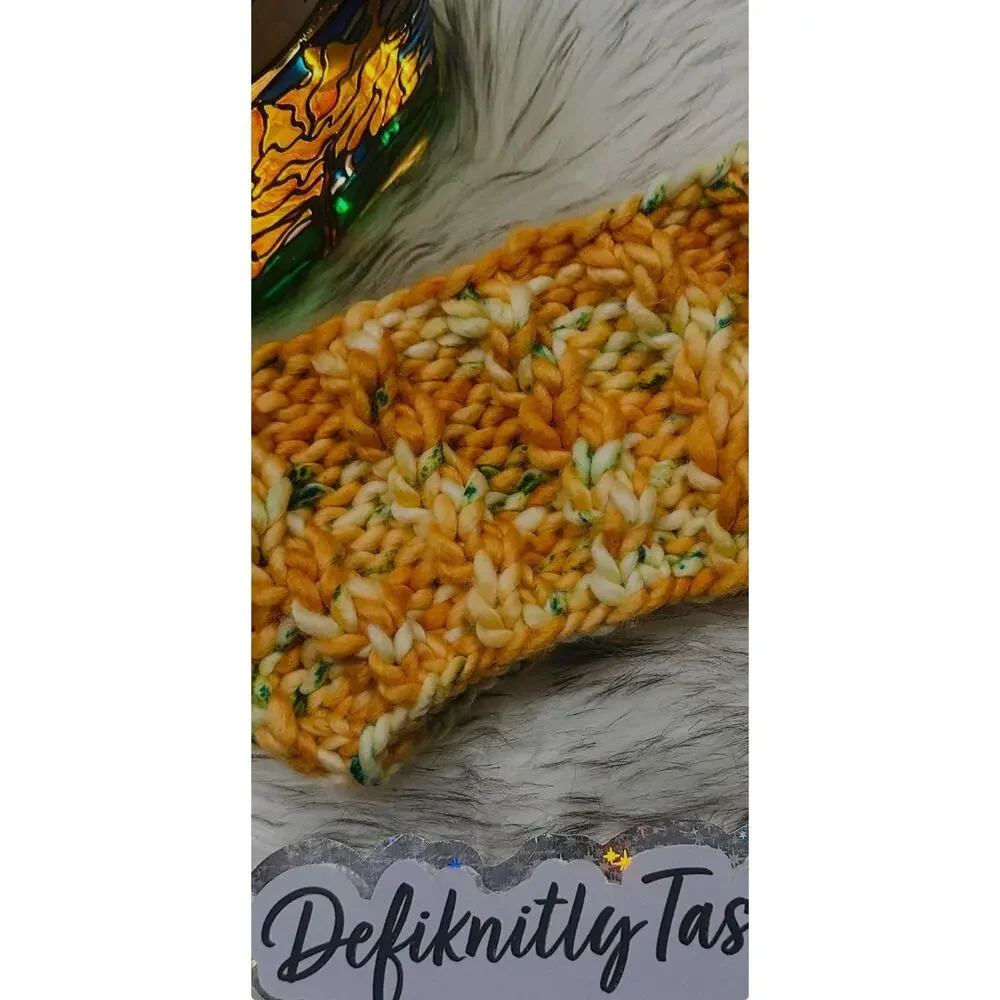 Hand Knit Merino Wool Headband - Salt Water Taffy Ear Warmer